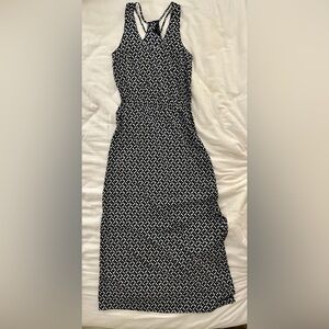 Banana Republic Blue, Black, and White Maxi Dress